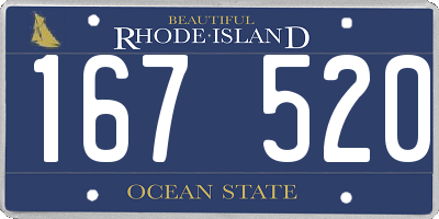 RI license plate 167520