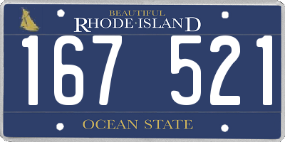 RI license plate 167521