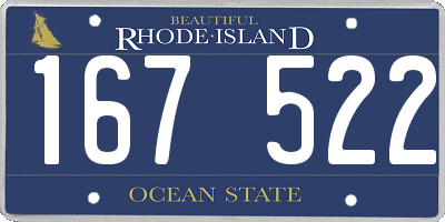 RI license plate 167522