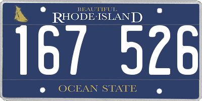 RI license plate 167526