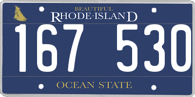 RI license plate 167530