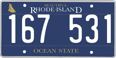 RI license plate 167531