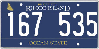 RI license plate 167535