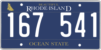 RI license plate 167541