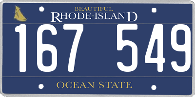 RI license plate 167549