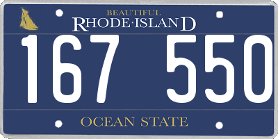RI license plate 167550