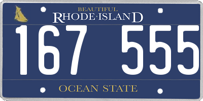 RI license plate 167555