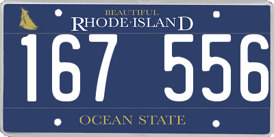 RI license plate 167556