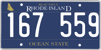 RI license plate 167559