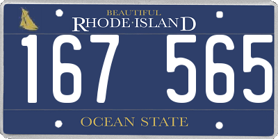 RI license plate 167565