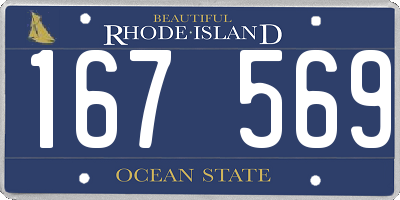 RI license plate 167569