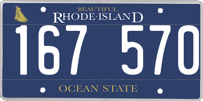 RI license plate 167570