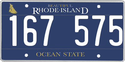 RI license plate 167575