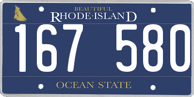 RI license plate 167580
