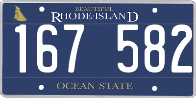 RI license plate 167582