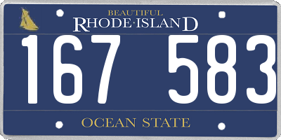 RI license plate 167583