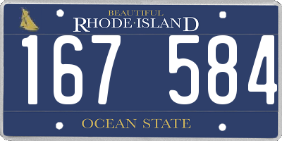 RI license plate 167584