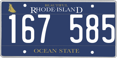 RI license plate 167585