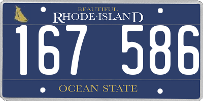 RI license plate 167586