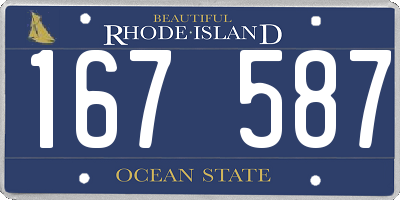 RI license plate 167587