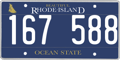RI license plate 167588