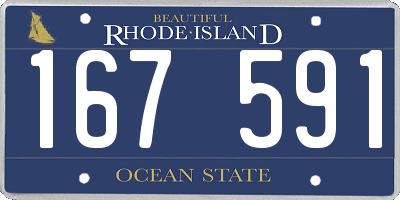 RI license plate 167591