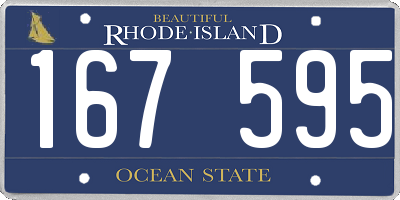 RI license plate 167595