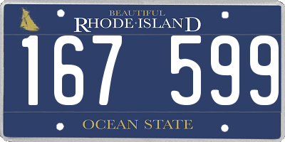 RI license plate 167599