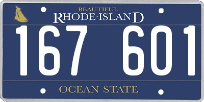 RI license plate 167601