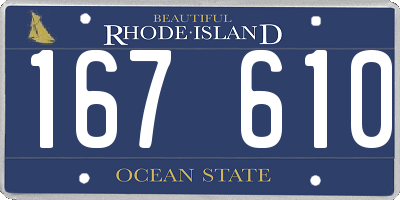 RI license plate 167610