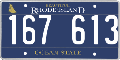 RI license plate 167613