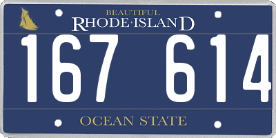 RI license plate 167614