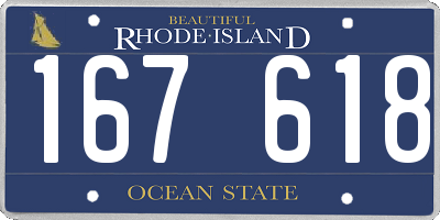 RI license plate 167618