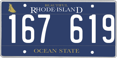 RI license plate 167619