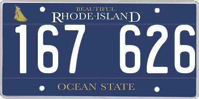 RI license plate 167626
