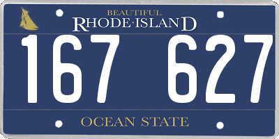 RI license plate 167627