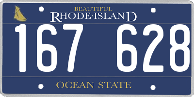 RI license plate 167628