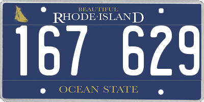 RI license plate 167629