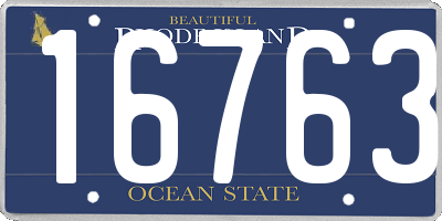 RI license plate 16763