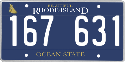 RI license plate 167631