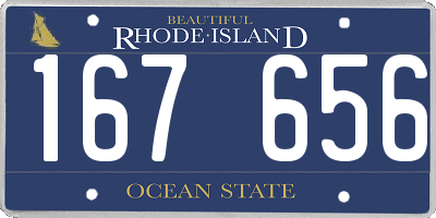 RI license plate 167656