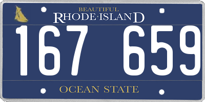 RI license plate 167659