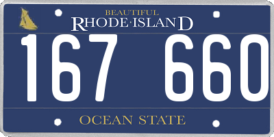 RI license plate 167660