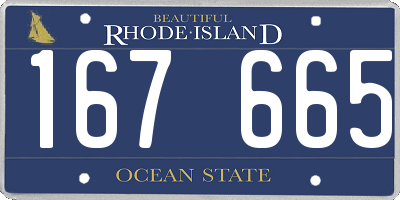 RI license plate 167665