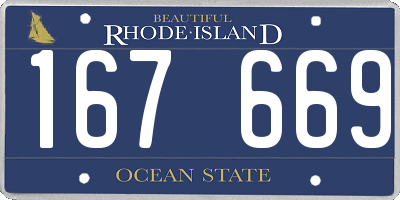 RI license plate 167669