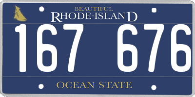 RI license plate 167676