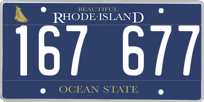 RI license plate 167677