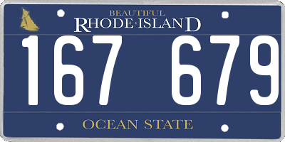 RI license plate 167679