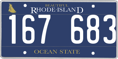 RI license plate 167683