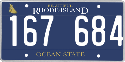 RI license plate 167684